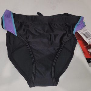 TYR Workout Bikini Bottom w/ Pad New w/ Tags  Black & Lilac